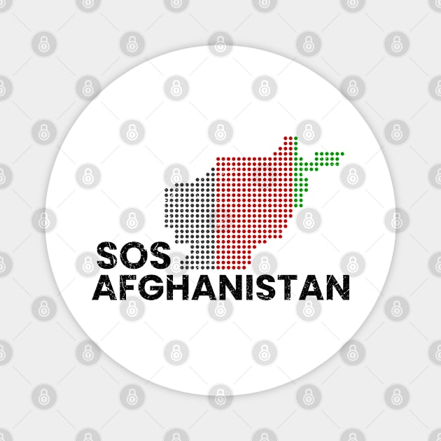 SOS afghanistan Dots Magnet by moslemme.id